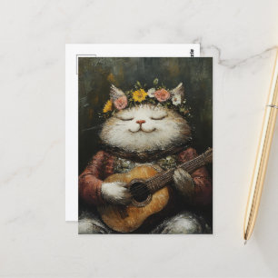 Carte Postale Un adorable Kitty musical