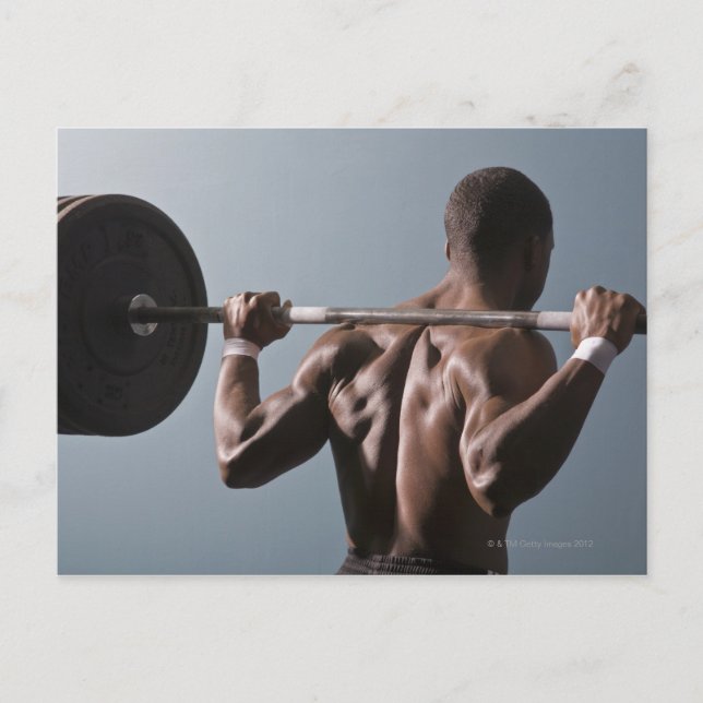 Carte Postale Un Africain Américain faisant de l'exercice dans l (Devant)