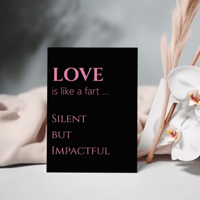 Carte Postale Un amour impactable Humoristique Saint Valentin (Créateur téléchargé)
