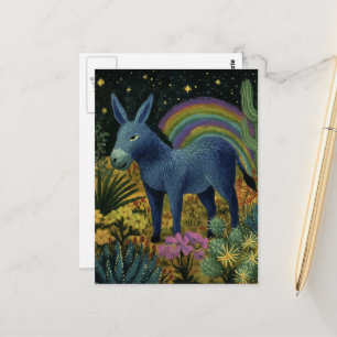 Carte Postale Un âne dans le désert