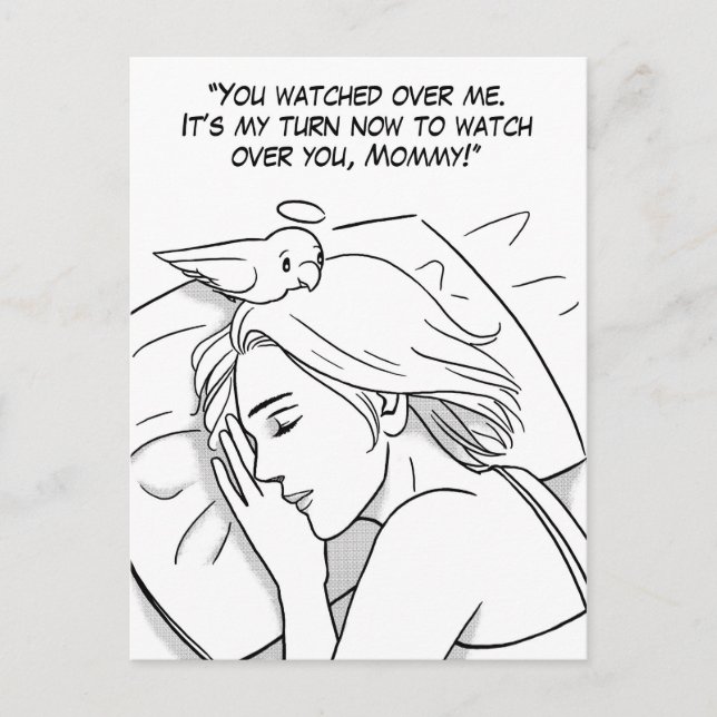 Carte Postale Un ange gardien pour maman (Devant)