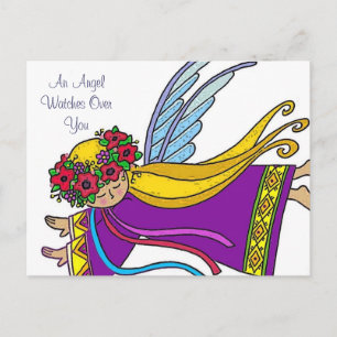 Carte Postale Un Ange Vous Surveille