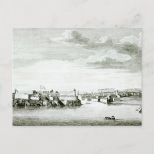Carte Postale Un aperçu du château de Moro et de la ville de