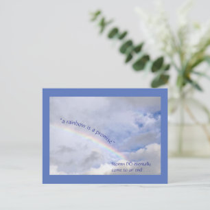 CARTE POSTALE UN ARC-EN-CIEL EST UNE PROMESSE/CECI AUSSI PASSERA