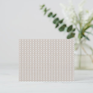 Carte Postale un arrière - plan blanc avec un motif marron