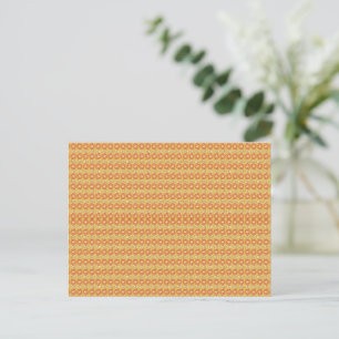 Carte Postale un arrière - plan orange et jaune avec des petits