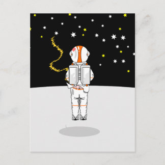 Carte Postale Un astronaute surpris dans l'espace