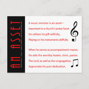 Carte Postale Un atout (Ministre de la Musique)