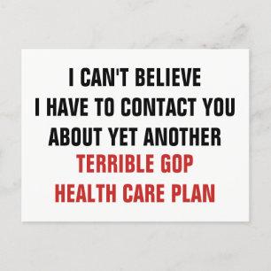 Carte Postale Un autre terrible plan de santé du GOP