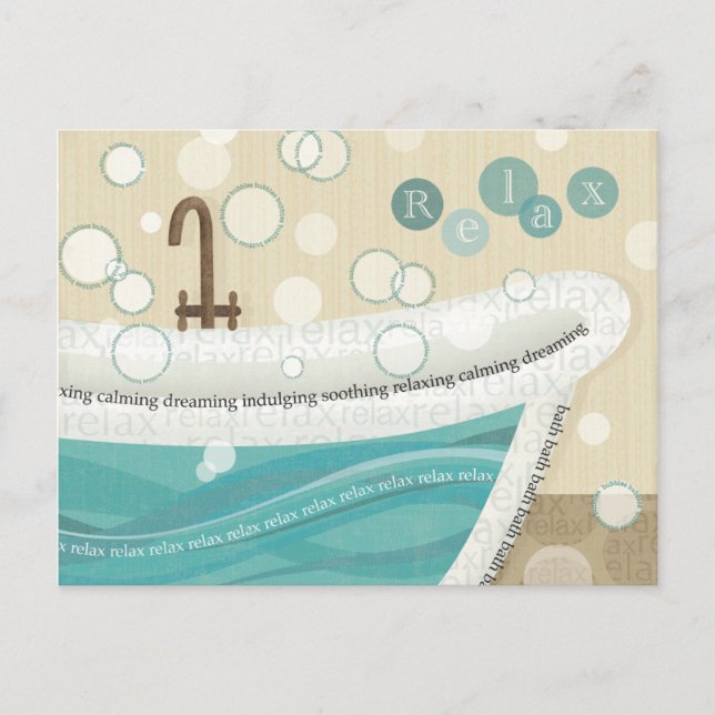 Carte Postale Un Bain Relaxant (Devant)