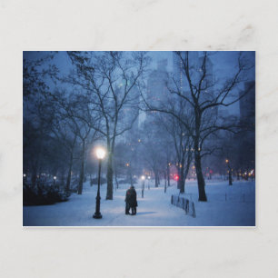 Carte Postale Un Baiser Chaud Dans Une Nuit Froide