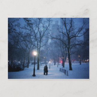 Carte Postale Un Baiser Chaud Dans Une Nuit Froide