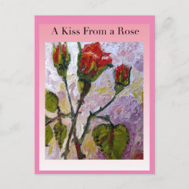 Carte Postale Un baiser d'un Rose