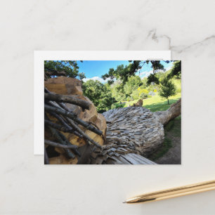 Carte Postale Un beau troll avec des cheveux de bois dort