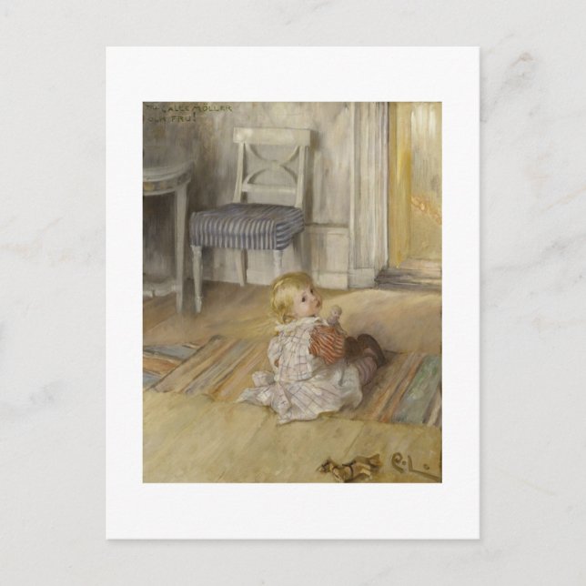 Carte Postale Un bébé dans un PinaFora (Devant)