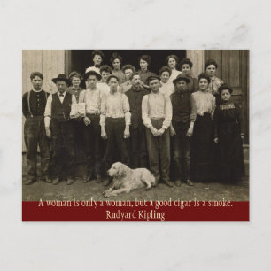 Carte Postale Un bon cigare est une fumée