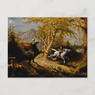 Carte Postale Un cavalier sans tête poursuivant la grue Ichabod