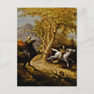 Carte Postale Un cavalier sans tête poursuivant la grue Ichabod