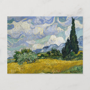 Carte Postale Un champ de blé avec cyprès Van Gogh
