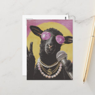 Carte Postale Un chanteur de mouton noir