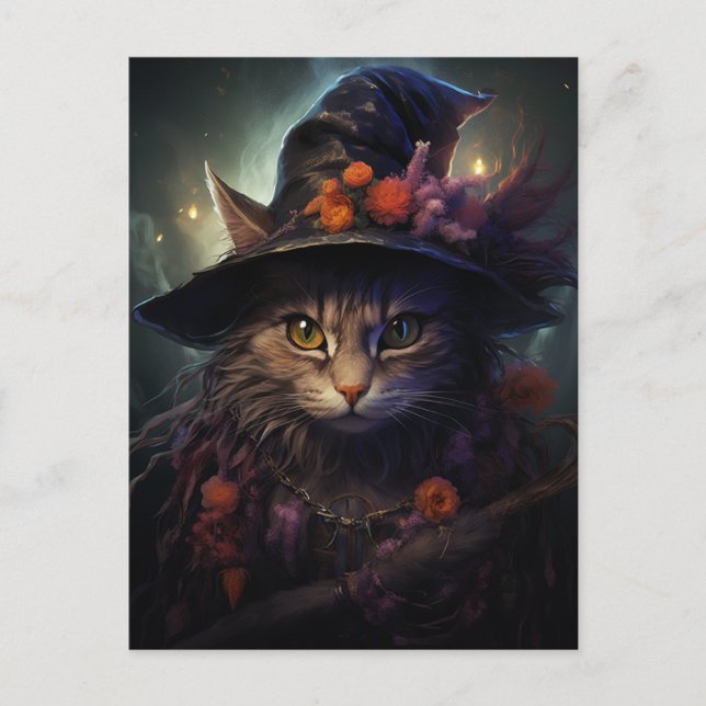 Carte Postale Un chat Magick (Devant)
