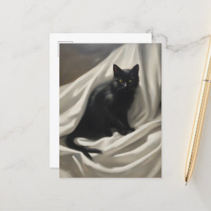 Carte Postale Un chat noir