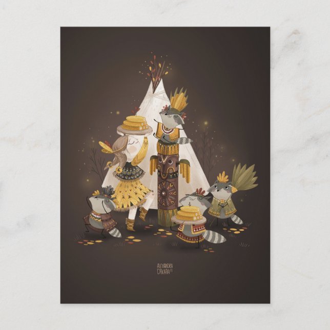 Carte Postale Un chef de maïs jaune par Alexandra Dikaia (Devant)