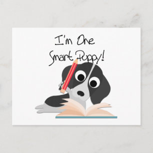 Carte Postale Un Chiot intelligent