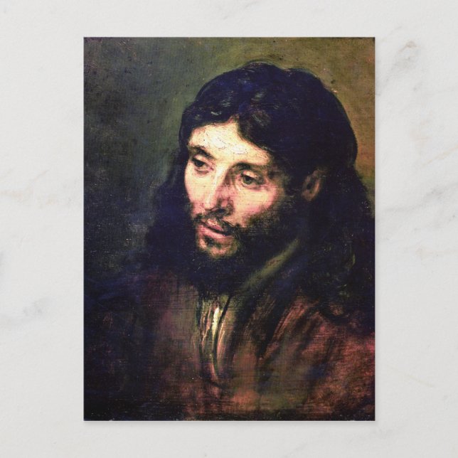 Carte Postale Un Christ après la vie par Rembrandt (Devant)