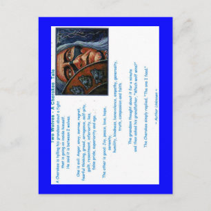 CARTE POSTALE UN CONTE DE 2 LOUPS