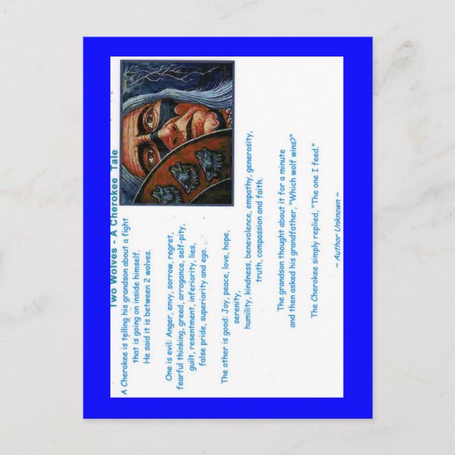 CARTE POSTALE UN CONTE DE 2 LOUPS (Devant)