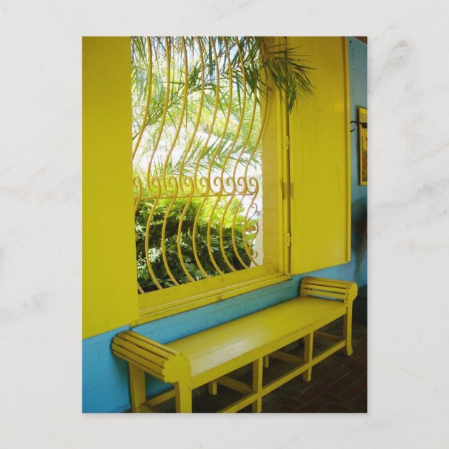 Carte Postale Un contraste frappant de jaune et bleu (Devant)