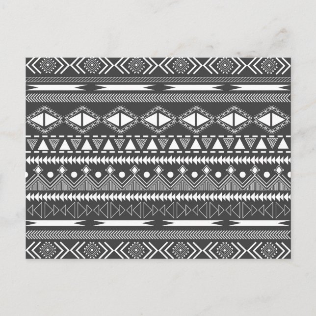 Carte Postale Un Cool à la mode Açtèque tribale andine motif (Devant)