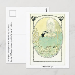 Carte Postale Un couple de Highborn et des fauns ludiques dansan