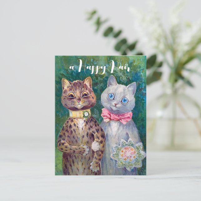Carte Postale Un couple heureux | Louis Wain | (Debout devant)