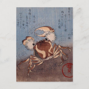 Carte Postale Un crabe au bord de l'eau par Utagawa Kunisada