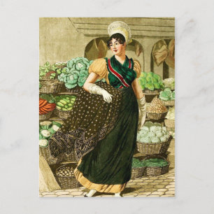 Carte Postale Un cuisinier au marché