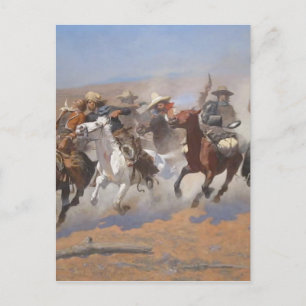 Carte Postale Un Dash pour le Bois par Frederic Remington