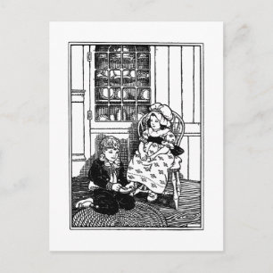 Carte Postale Un, Deux, Boule Ma Chaussure Rhyme Nursery