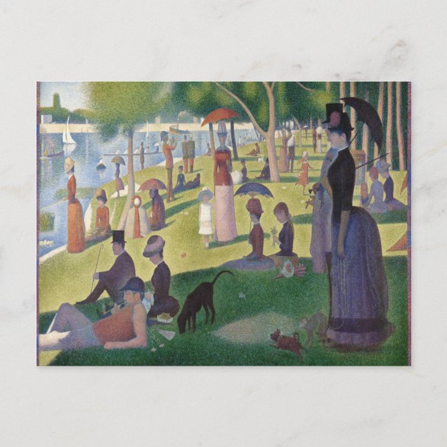 Carte Postale Un dimanche à La Grande Jatte par Georges Seurat (Devant)