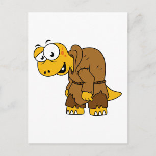 Carte Postale Un dinosaure de dessin animé bossu.