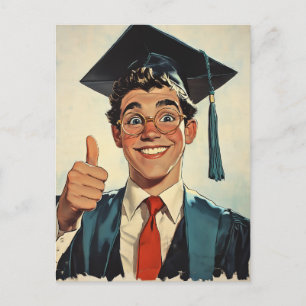 Carte Postale Un diplômé motivé qui donne un coup de pouce