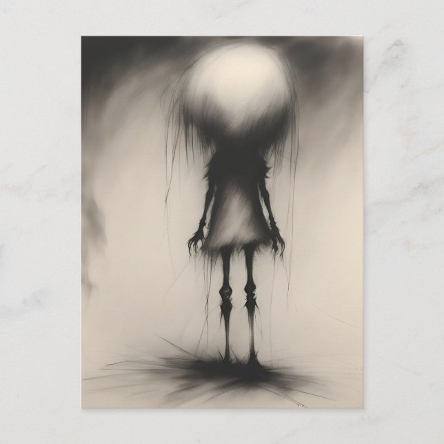 Carte Postale Un Éffrayant Fantôme Hauné Joyeux Halloween (Devant)