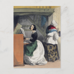 Carte Postale Un élève de l'école de musique de 'Les Femmes de