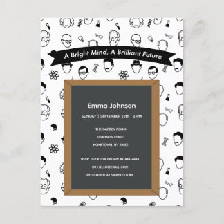 Carte Postale Un esprit brillant, un avenir brillant Invitation 