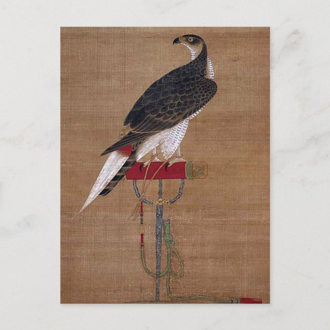 Carte Postale Un faucon - Scroll coréen du XVIe siècle (Devant)