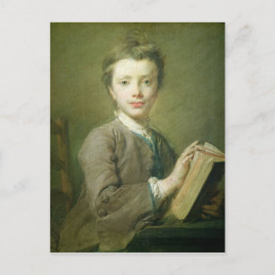 Carte Postale Un garçon avec un livre, c.1740