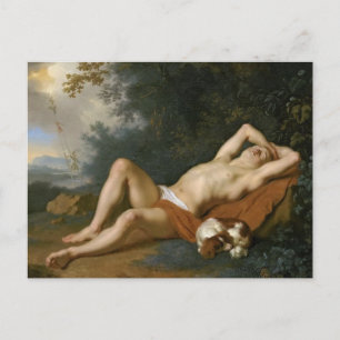 Carte Postale Un garçon et son chien