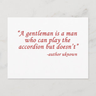 Carte Postale Un gentleman est...
