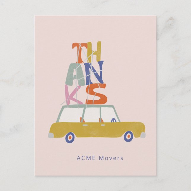 Carte Postale Un grand chargement de Remerciements Merci (Devant)